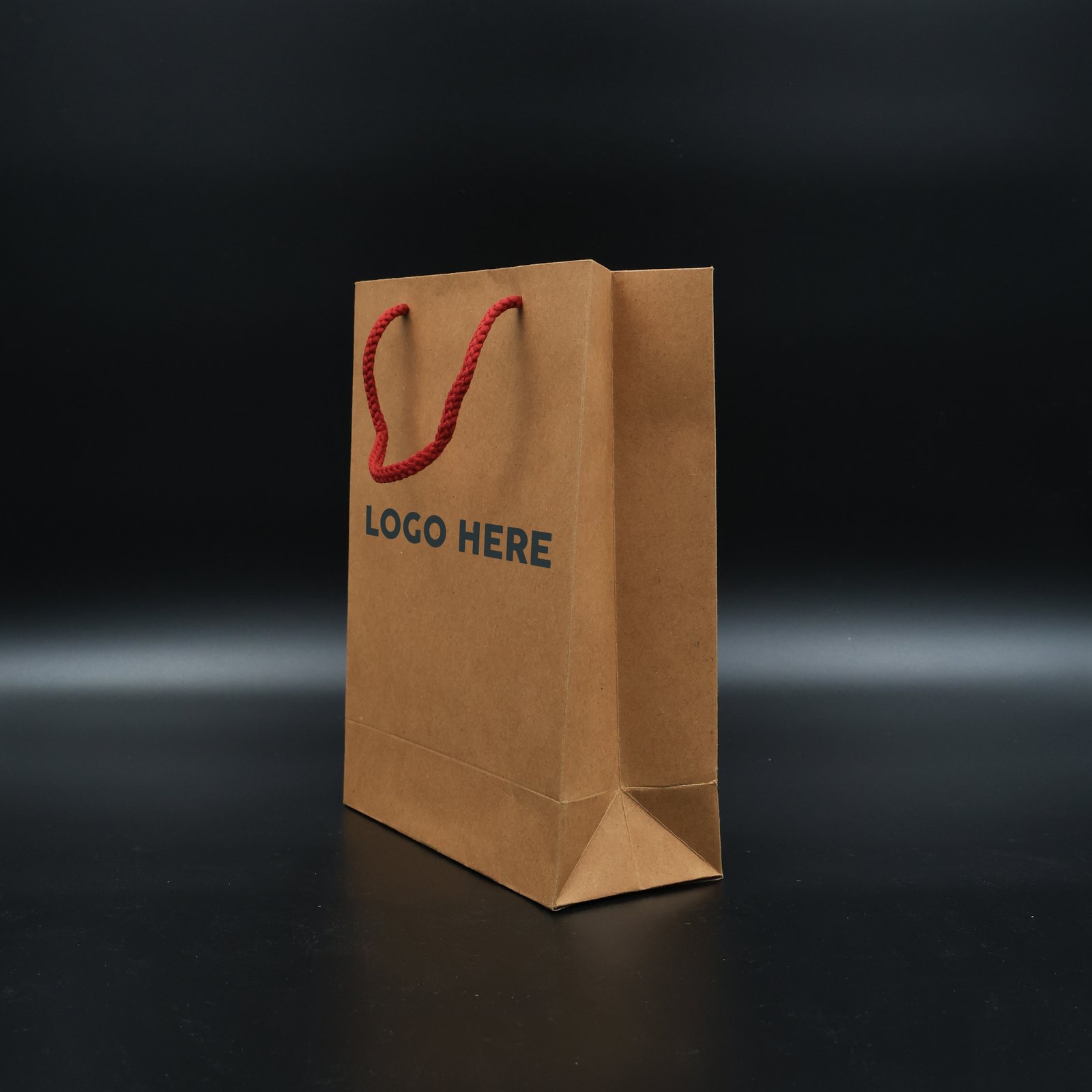 Paper Bag Small with Red Breaded Rope