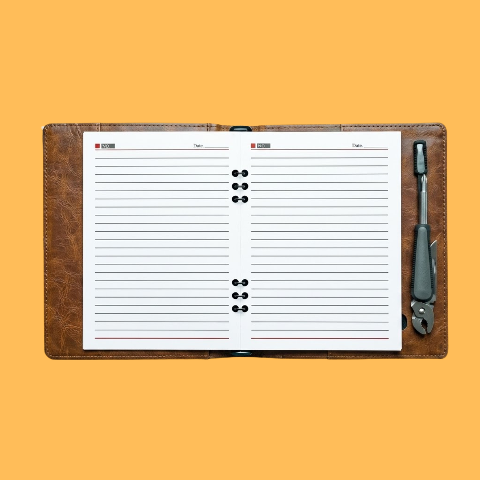 BIOMETRIC LOCK LEATHER DIARY NOTEBOOK