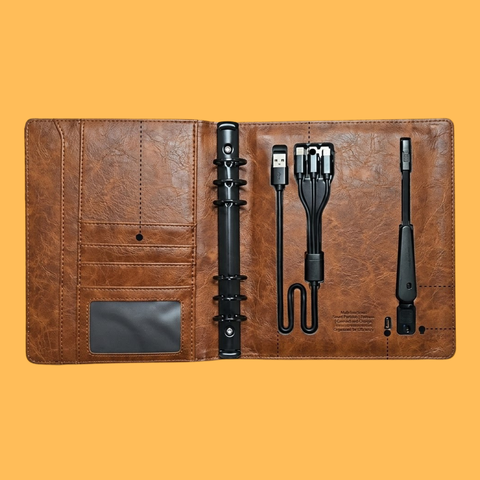 BIOMETRIC LOCK LEATHER DIARY NOTEBOOK