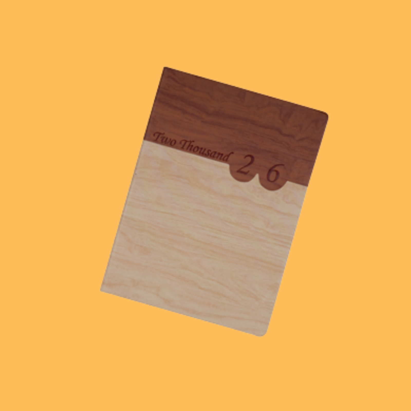 DUAL TONE WOODEN TEXTURE DIARY 2026