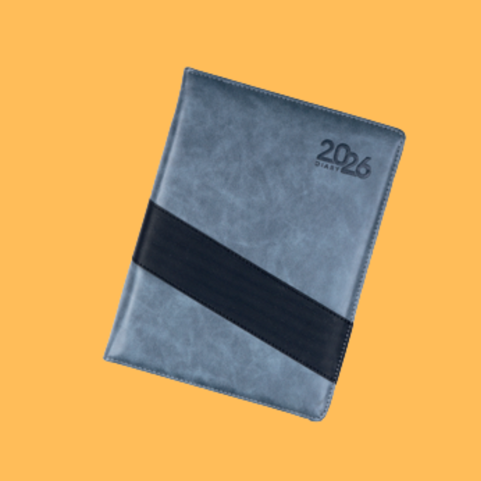 DUAL TONE GREY DIARY 2026 WITH BLACK STRIPE