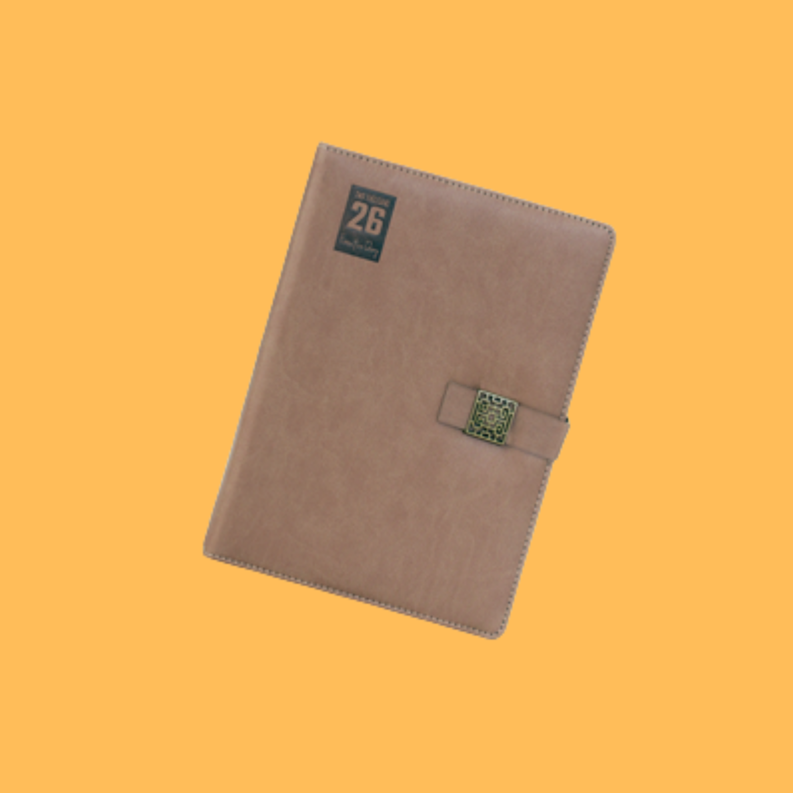 PREMIUM BEIGE DIARY 2026 WITH ANTIQUE BUCKLE