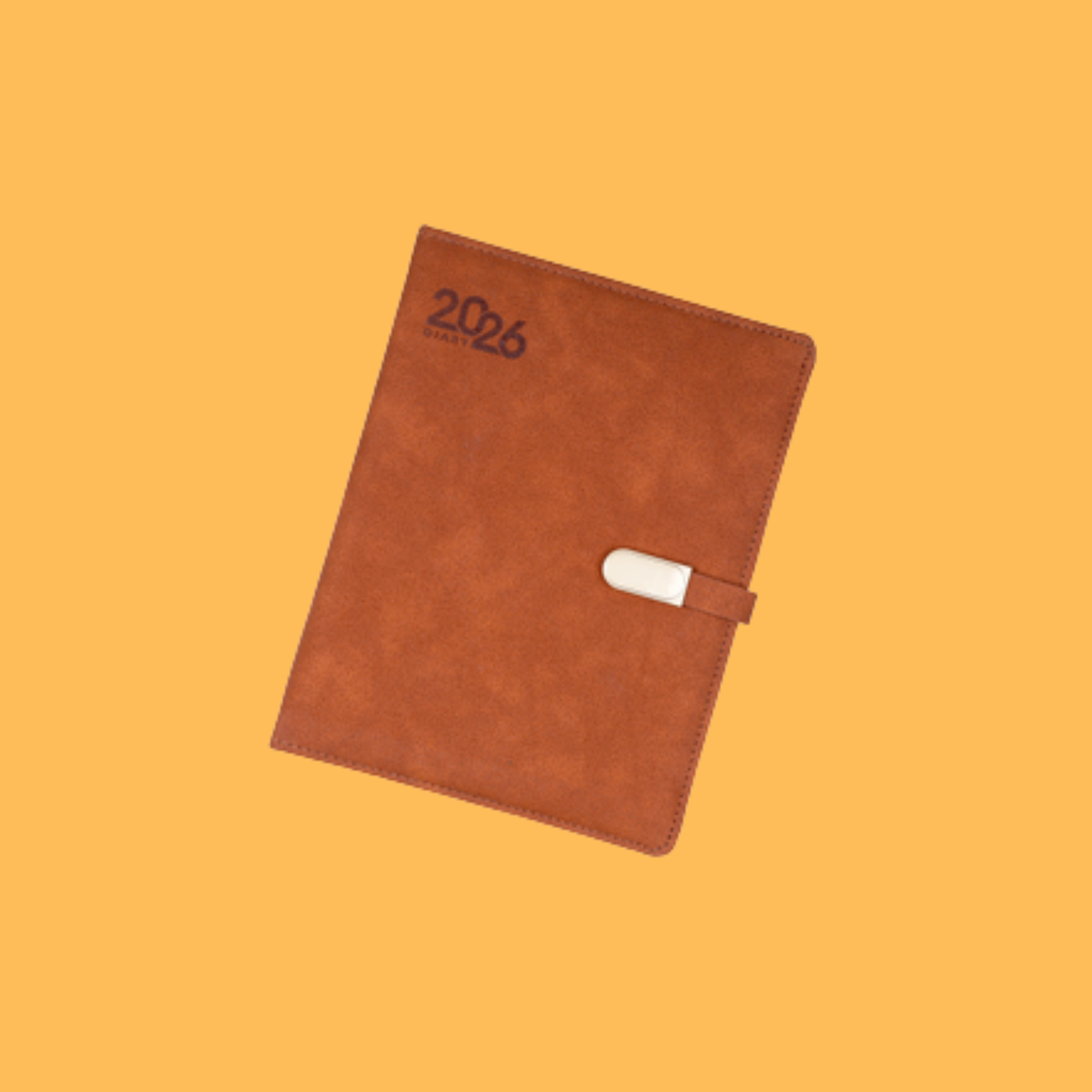 PREMIUM TAN BROWN DIARY 2026 WITH METAL LOCK