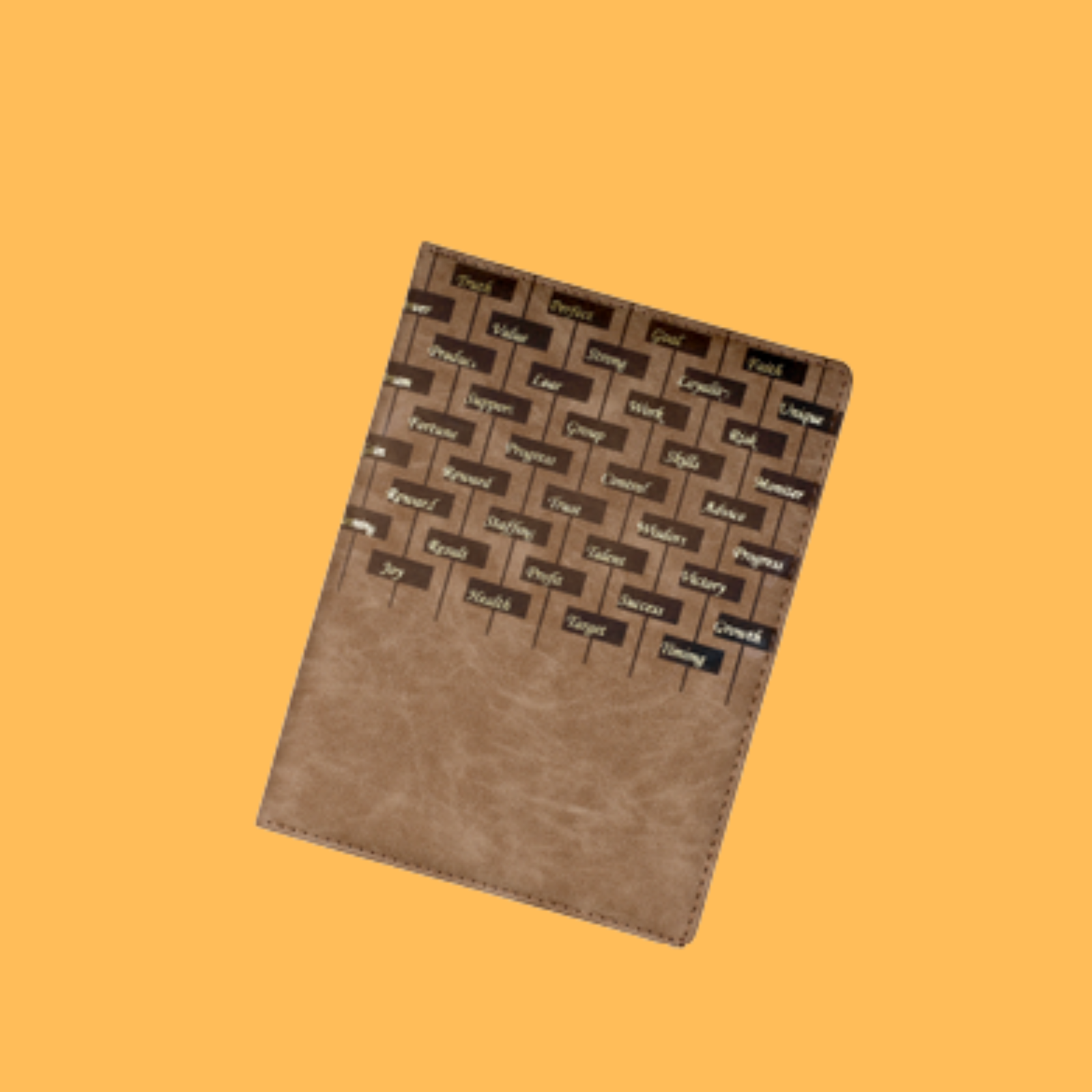 BROWN BRICK PATTERN MOTIVATIONAL DIARY