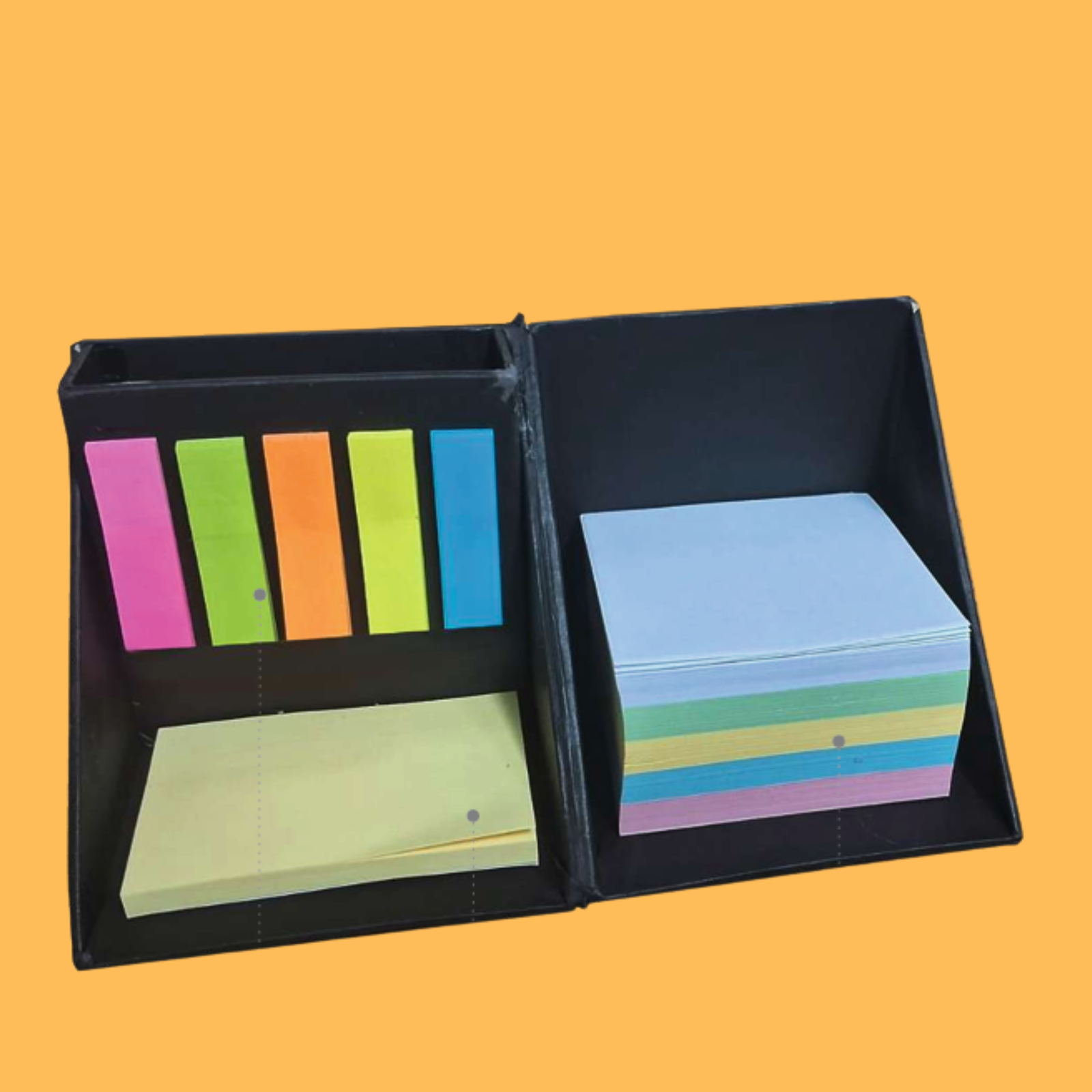 BLACK TRIANGLE SHAPE STATIONERY BOX