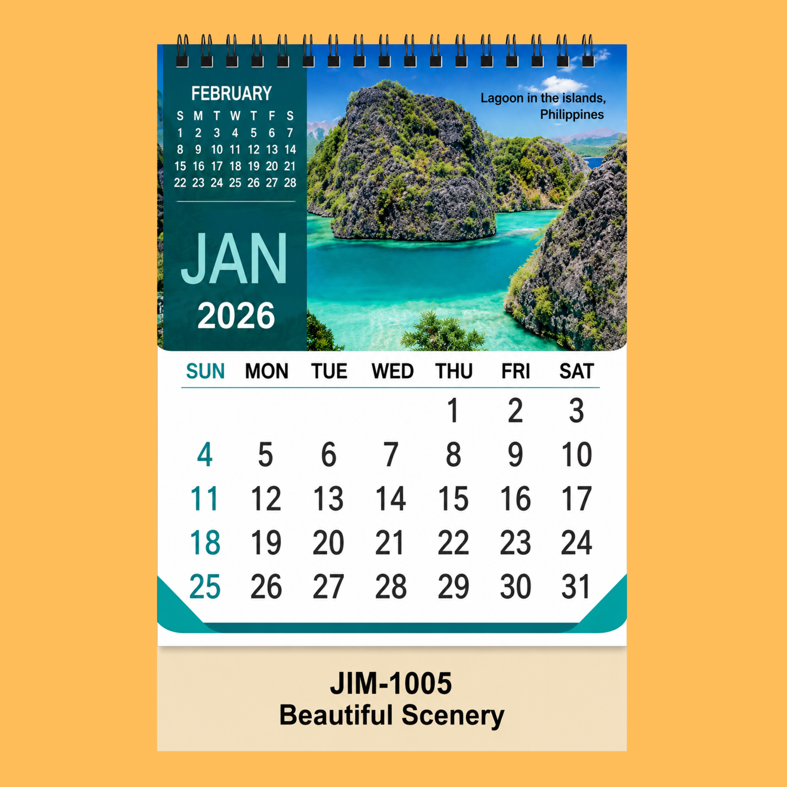 PHILIPPINES NATURE SERIES DASK TABLE CALENDER