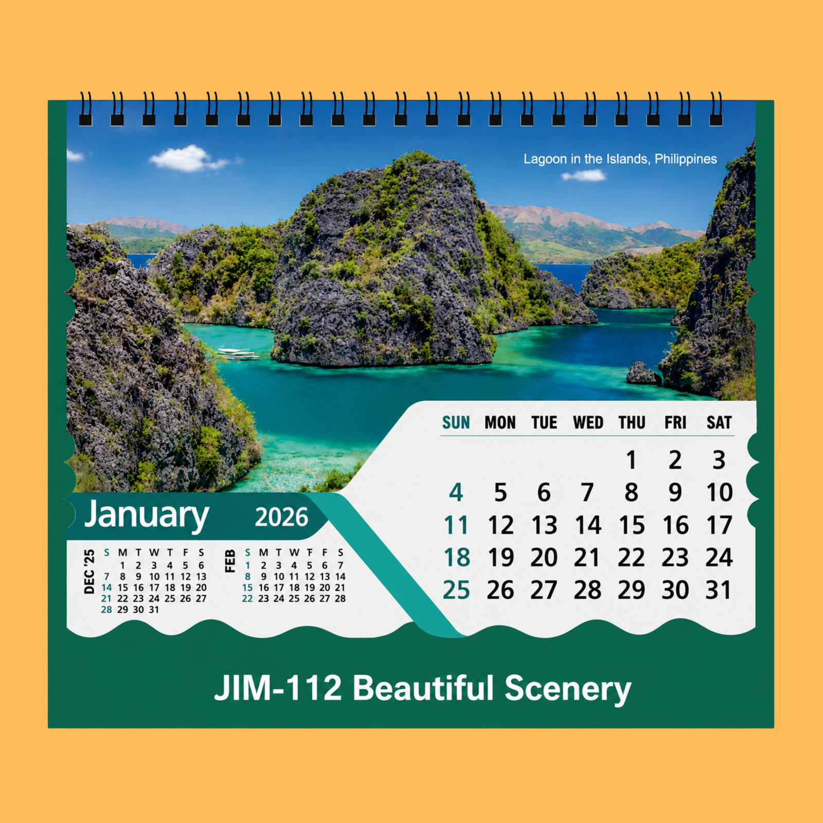 EXOTIC ISLANDS DESK CALENDAR
