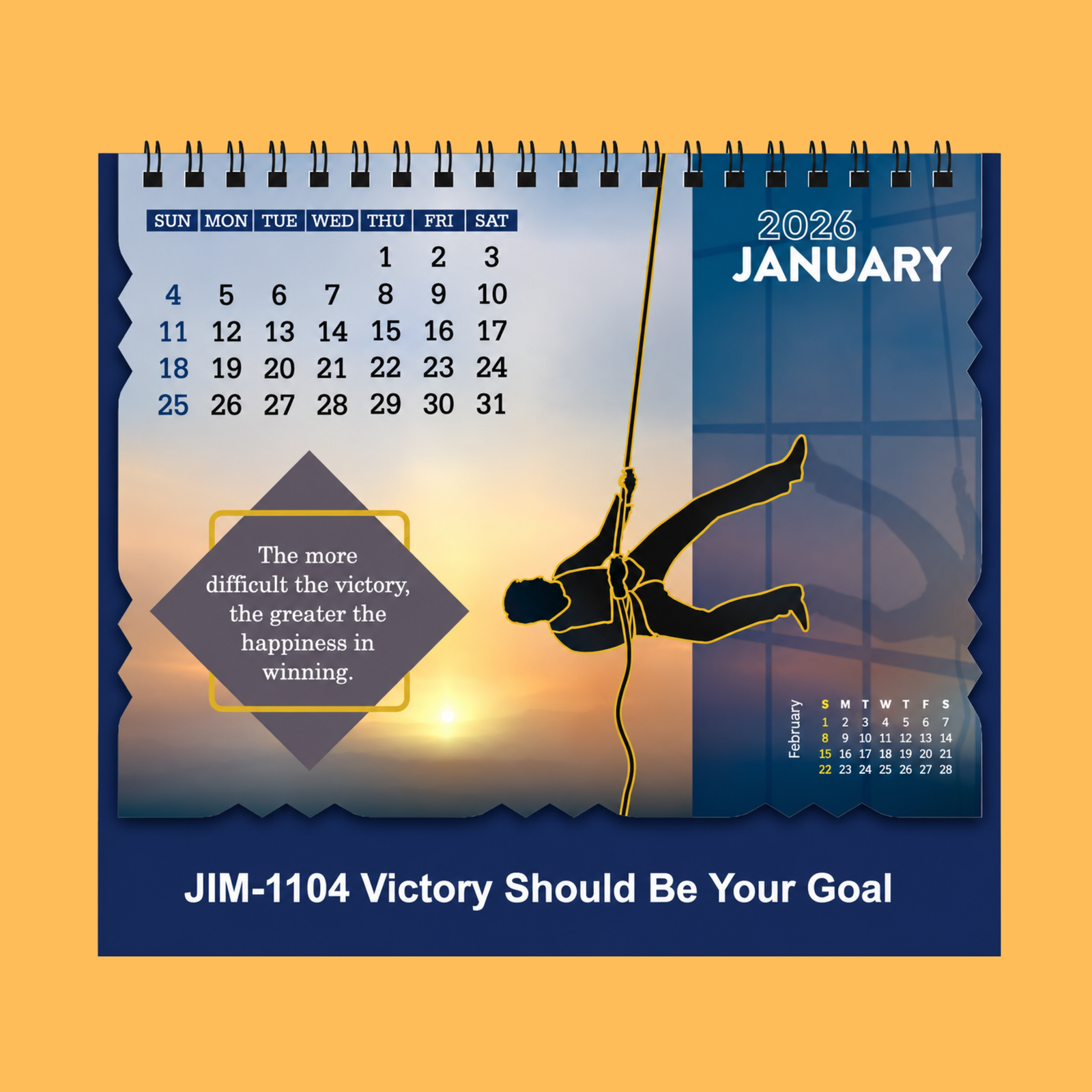 HARD WORK SUCCESS DASK TABLE CALENDAR