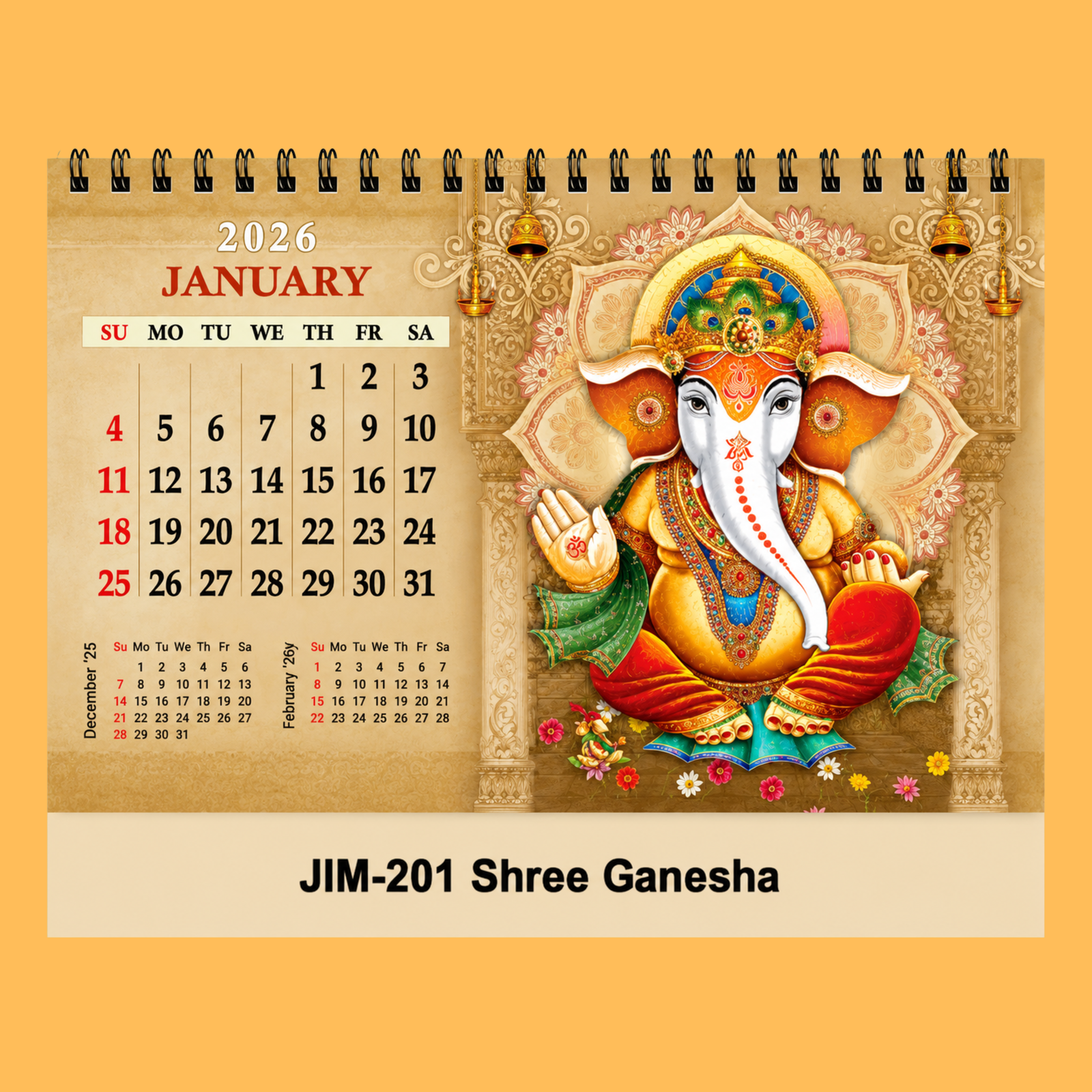 SACRED BLESSINGS CREAM DESK CALENDAR