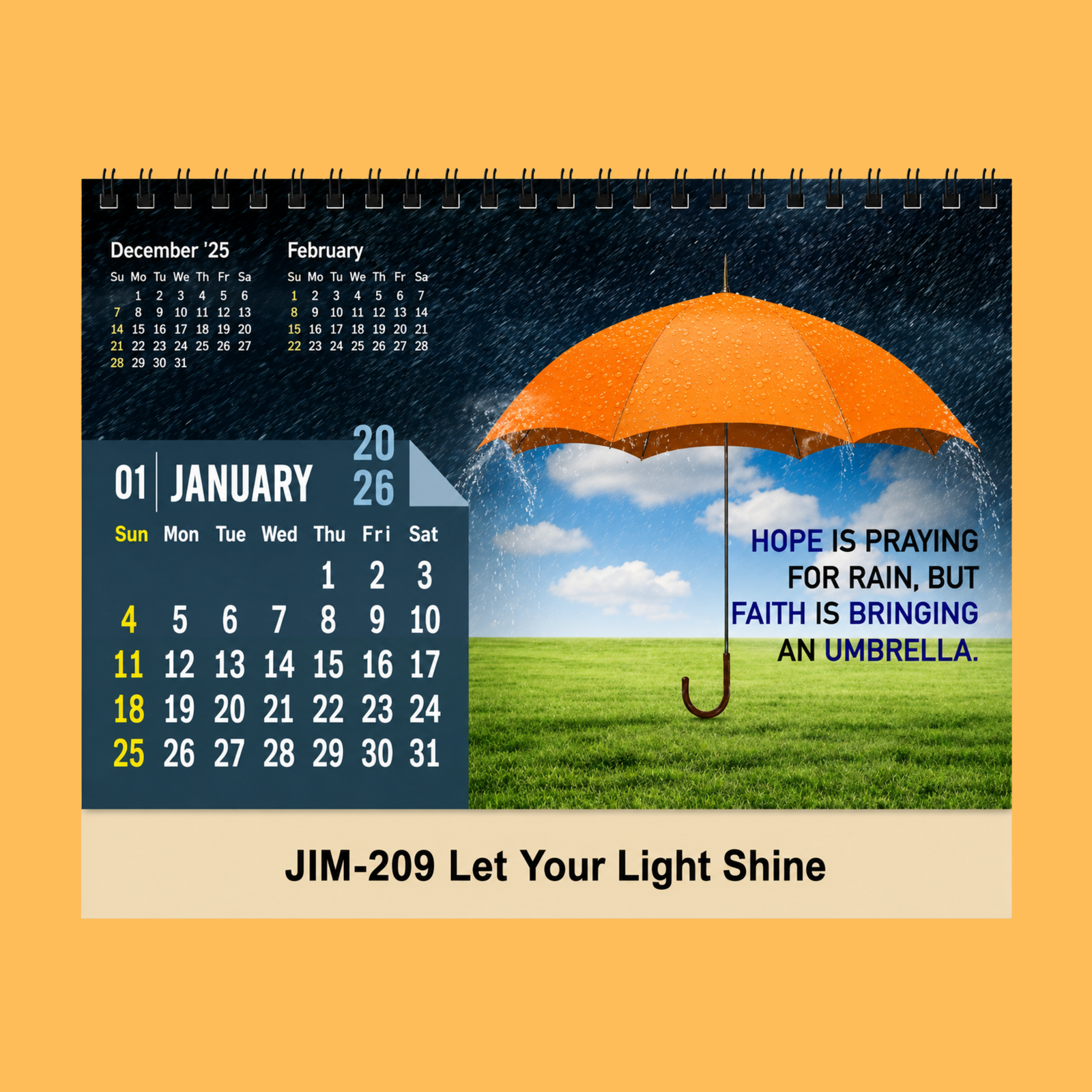 HOPE AND FAITH DESK CALENDAR