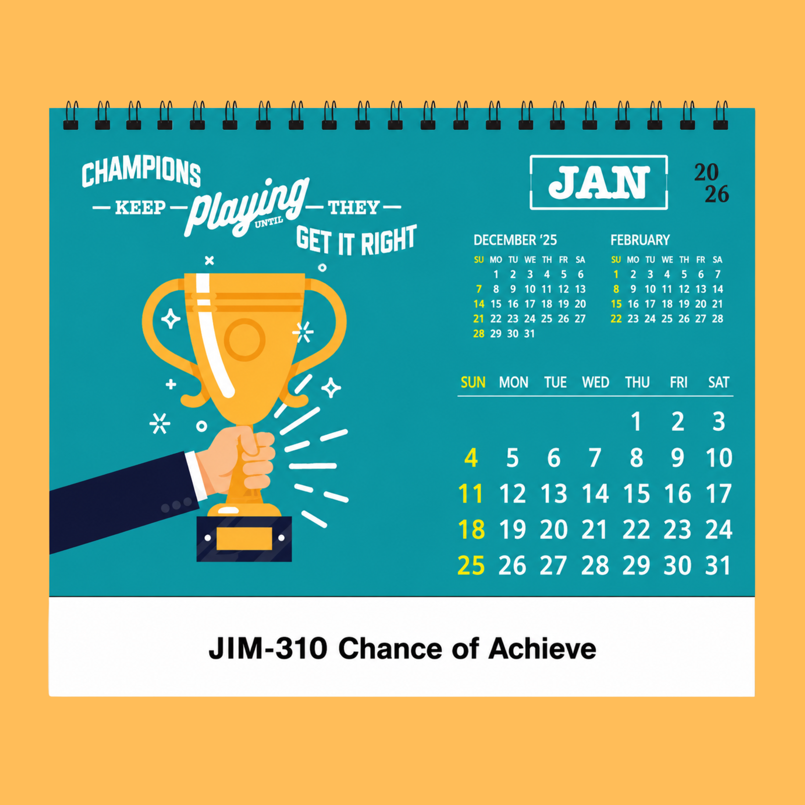 CHAMPIONS WINNING TROPHY CALENDAR