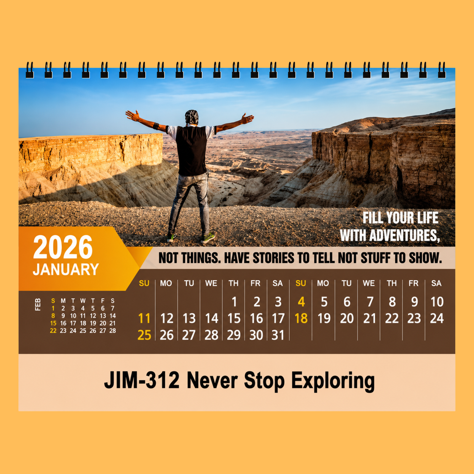 NEVER STOP EXPLORING CALENDAR
