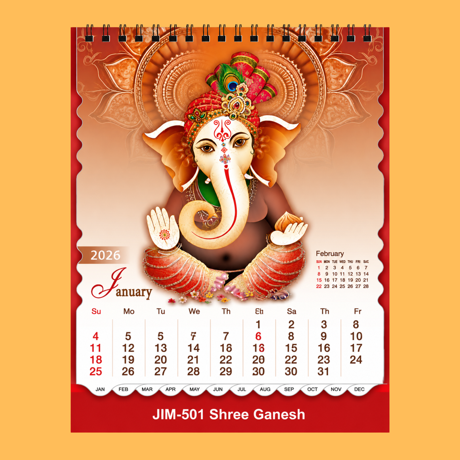 ROYAL GANESH VERTICAL CALENDAR