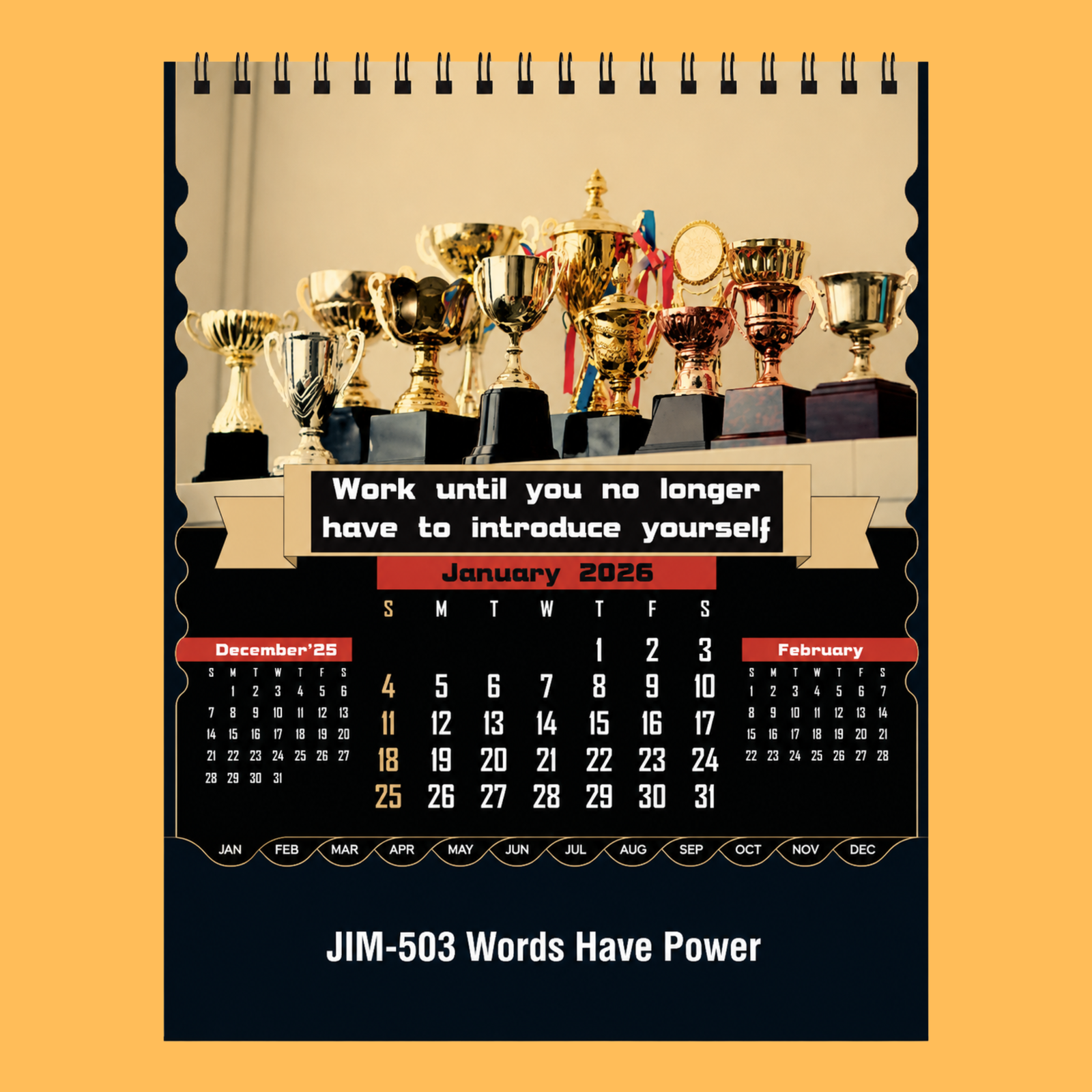 WORDS HAVE POWER DESK CALENDAR
