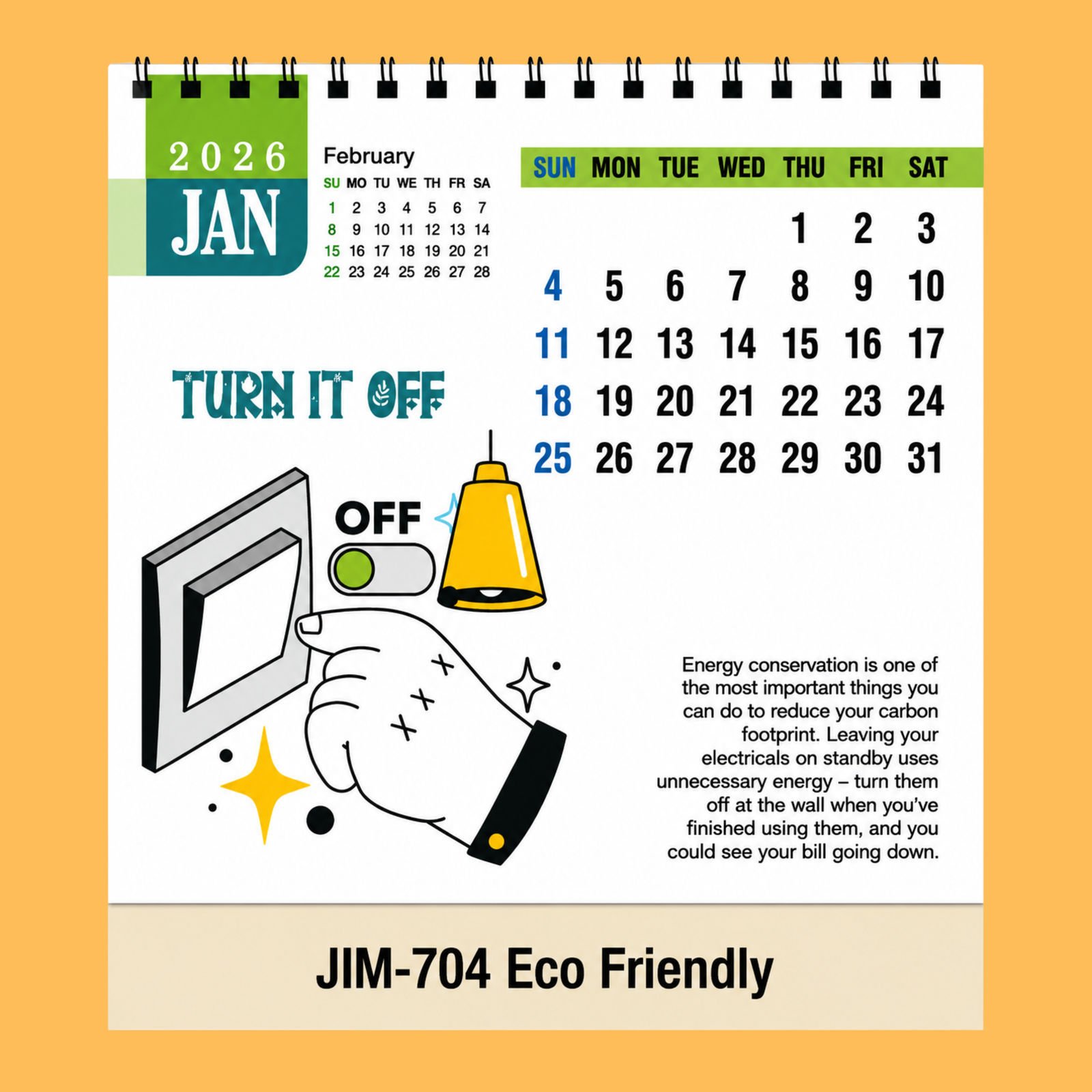 ECO FRIENDLY DASK TABLE CALENDAR