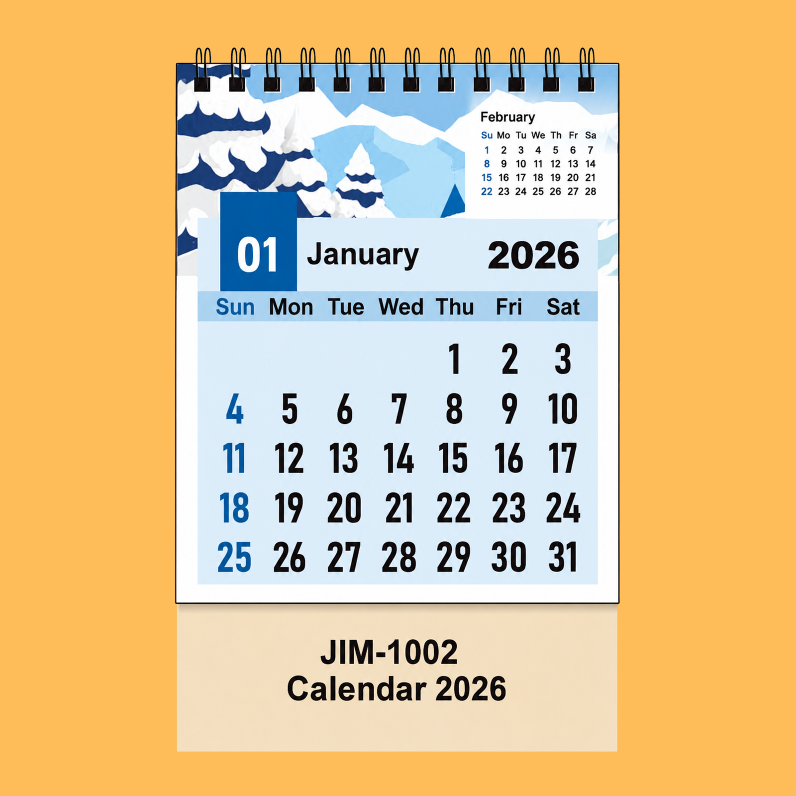 WINTER LANDSCAPE DASK CALENDAR