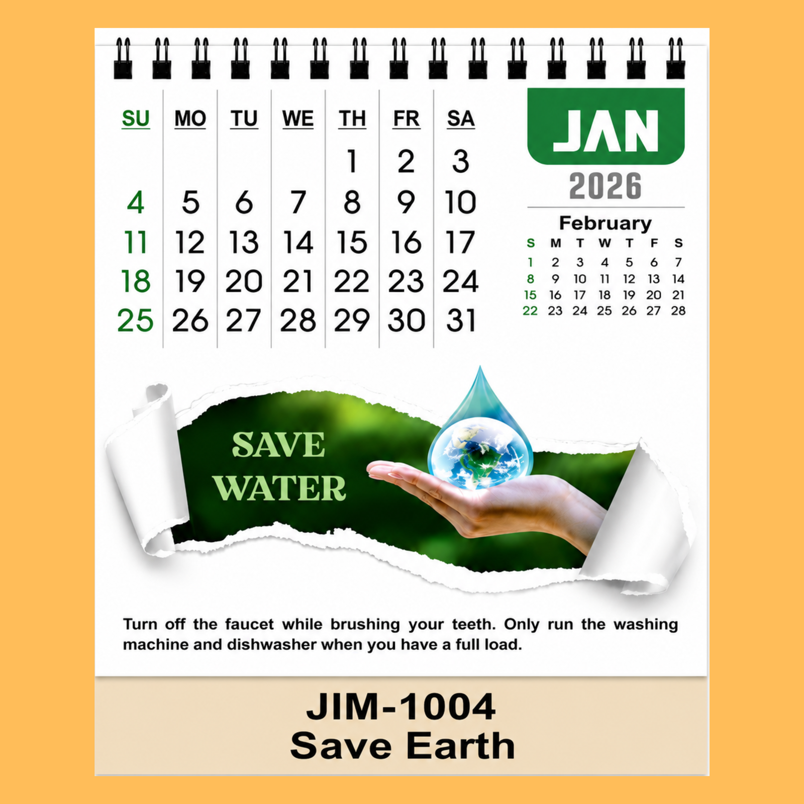 SAVE EARTH PLANET DASK CALENDAR