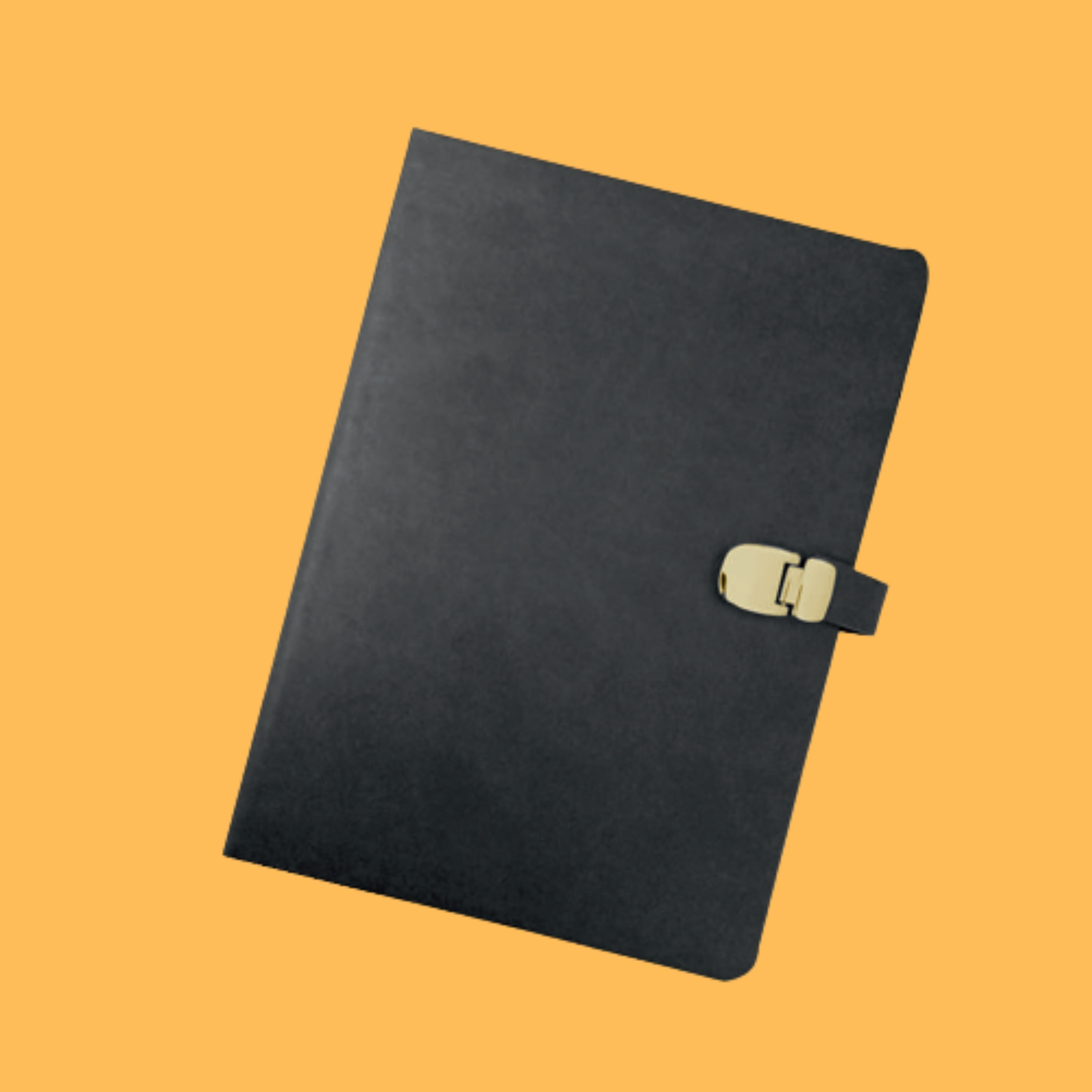 CLASSIC BLACK BUSINESS JOURNAL WITH STRAP