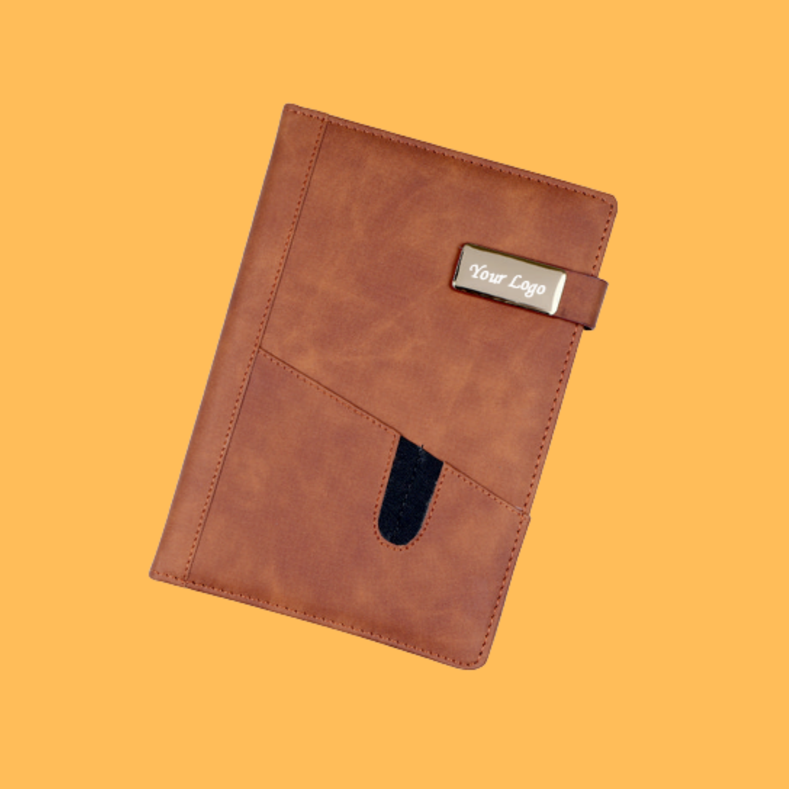 VINTAGE TAN EXECUTIVE DIARY WITH METAL STRAP