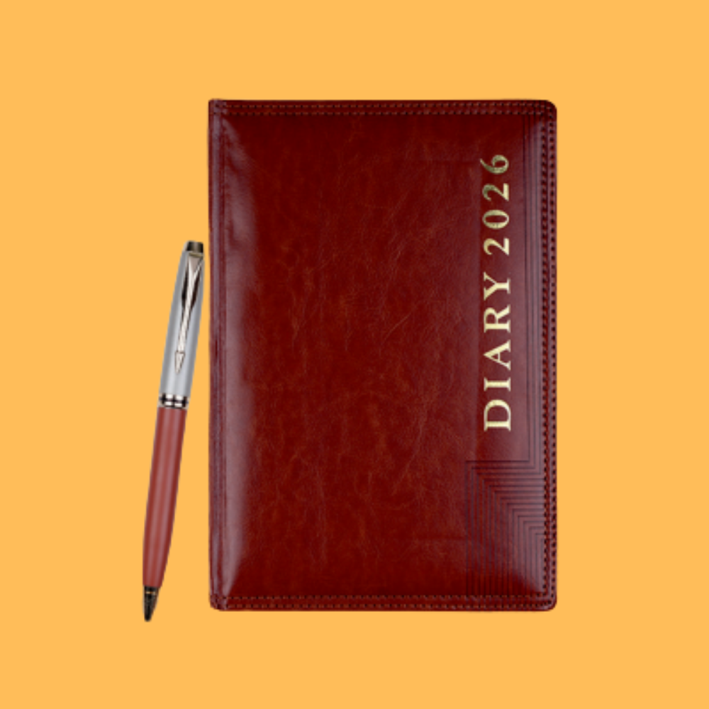 PREMIUM METAL PEN & LEATHERETTE COVER DAIRY