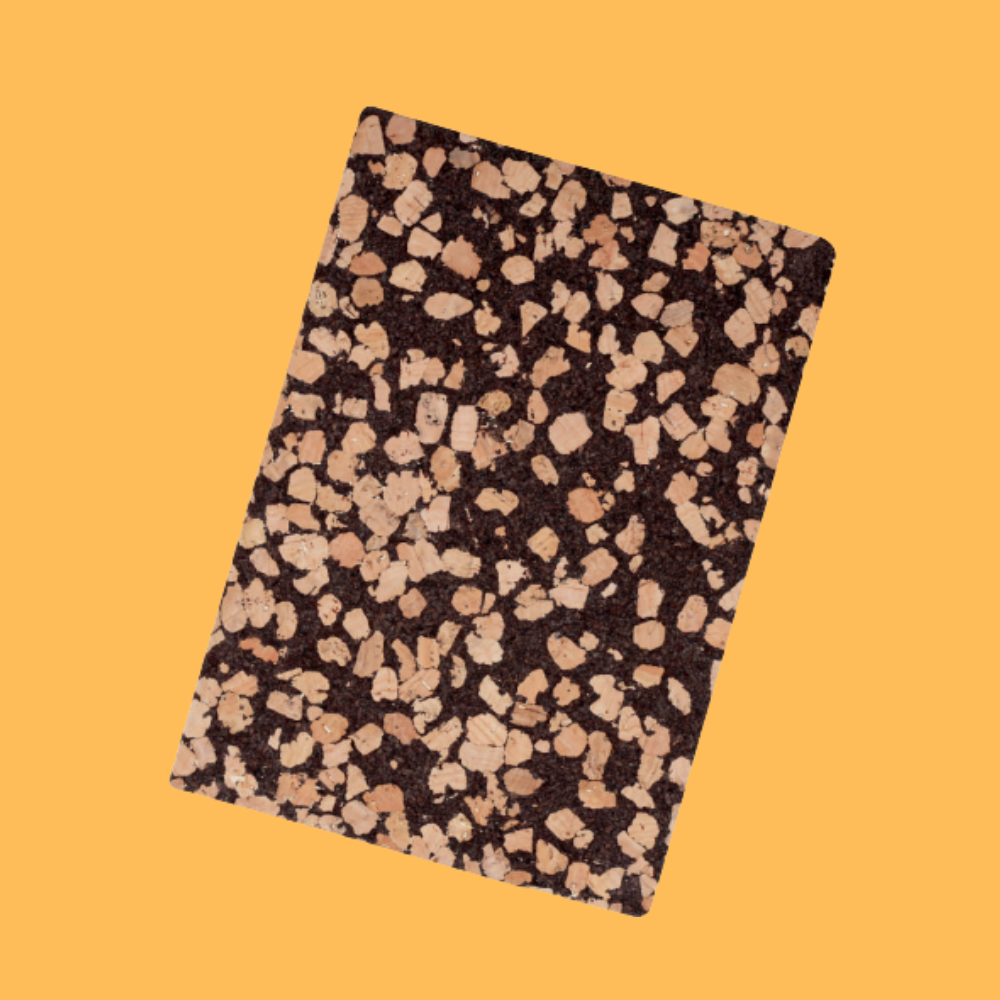 SPOTTED BLACK CORK NOTEBOOK
