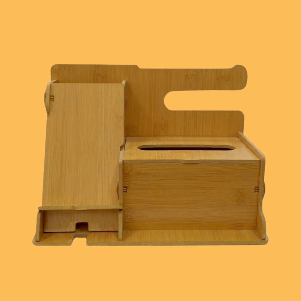 BAMBOO DESK ORGANIZER TISSUE