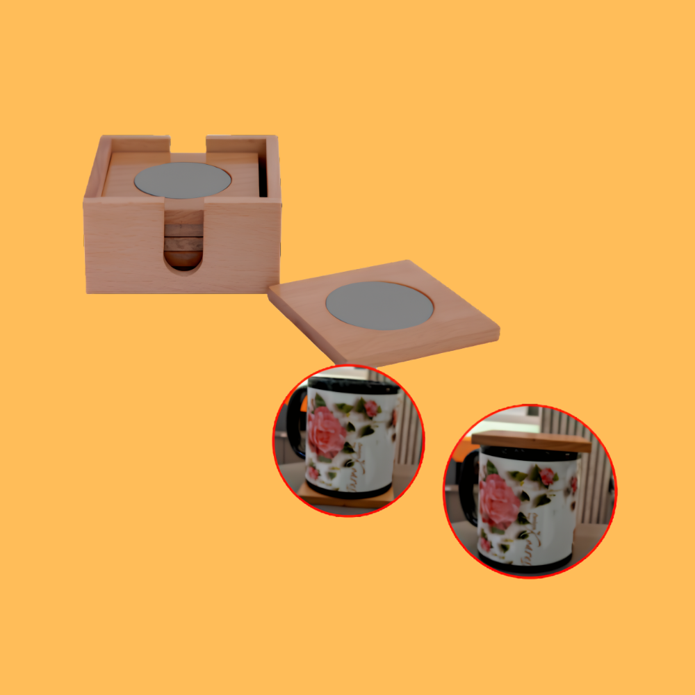 HEXAGON WOOD DESK ORGANIZER