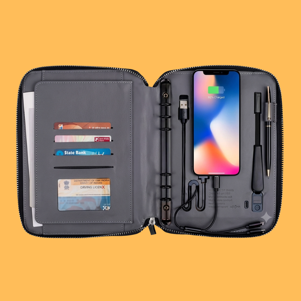 Untitled design - 2026-06-19T171145.231 PREMIUM LEATHER GREY ZIP-FOLIO 10000MAH