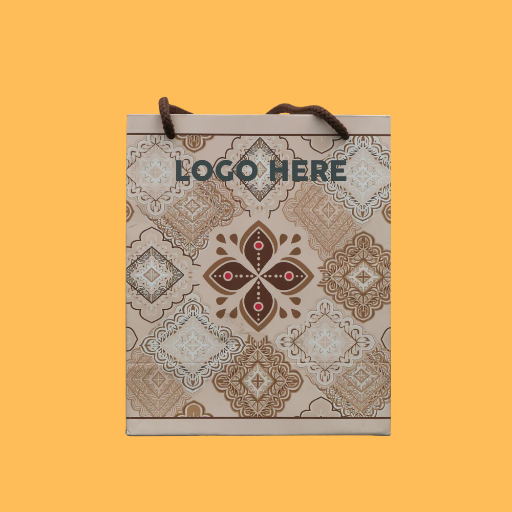Untitled design - 2026-06-29T174659.177 DESIGNER BROWN PAPER CARRY BAG MEDIUM SIZE