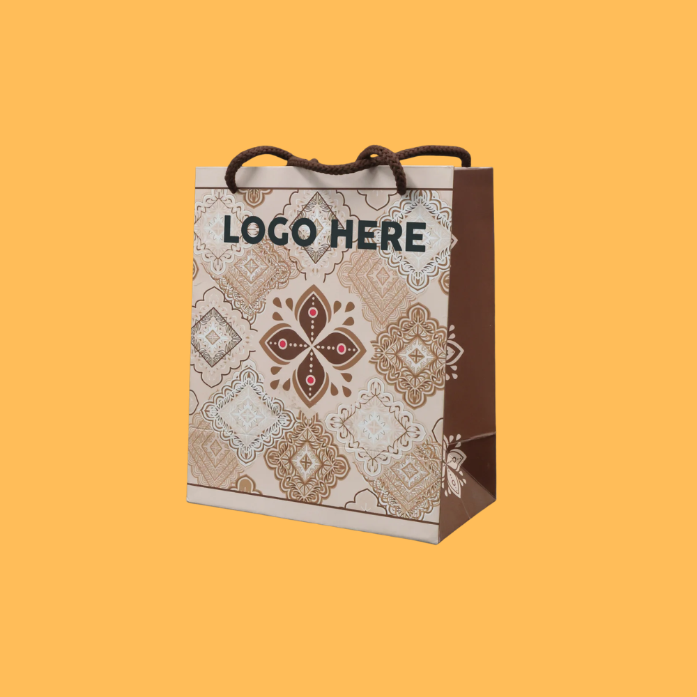 Untitled design - 2026-06-29T174815.751 DESIGNER BROWN PAPER CARRY BAG MEDIUM SIZE