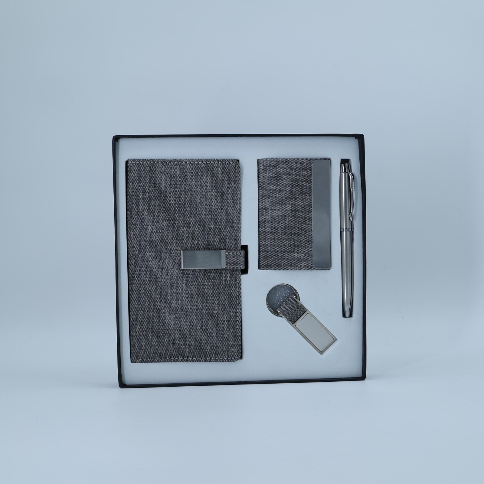 DG4NO78 Corporate Combo Gray (Book, Pen, key Chain, Card Holder)-750