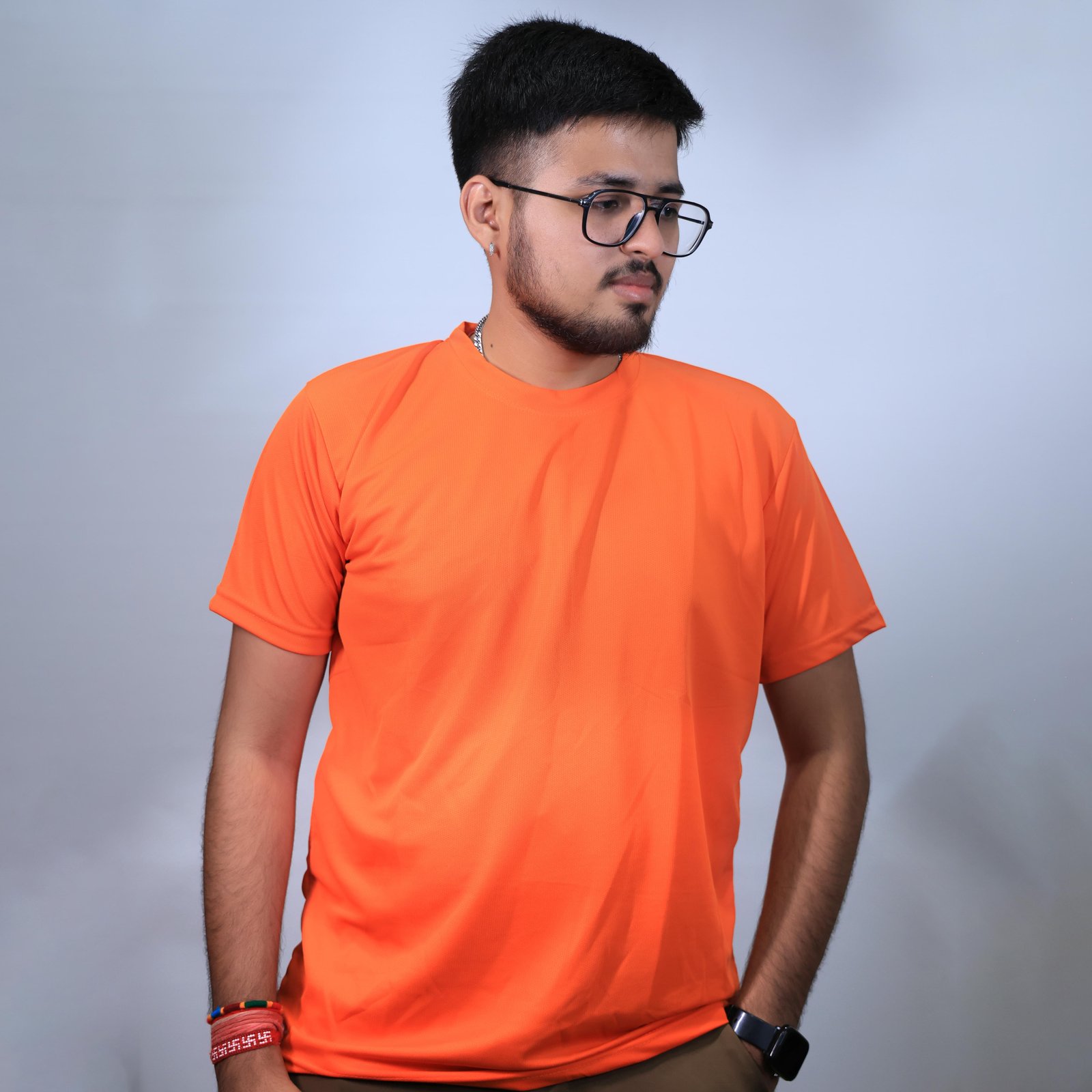 Round Neck Cotton T-Shirt Men