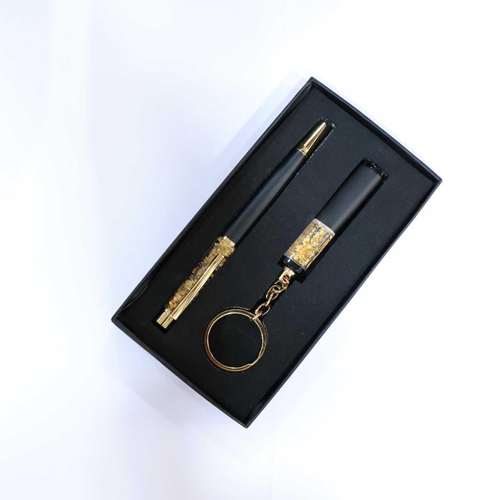 PP228 Corporate Combo Black with Transparent Glitter (Pen, Key Chain)-300