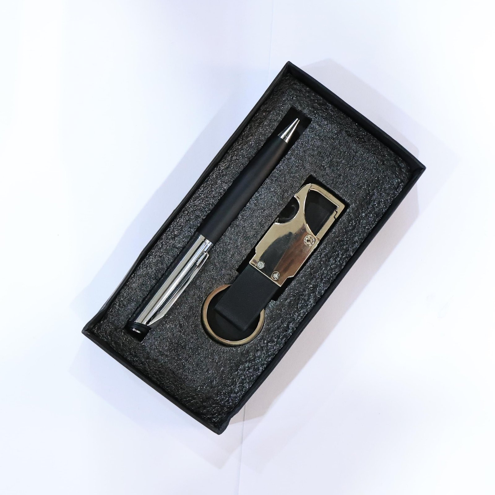 Zari Corporate Combo Black and silver (Pen, Key Chain)-300
