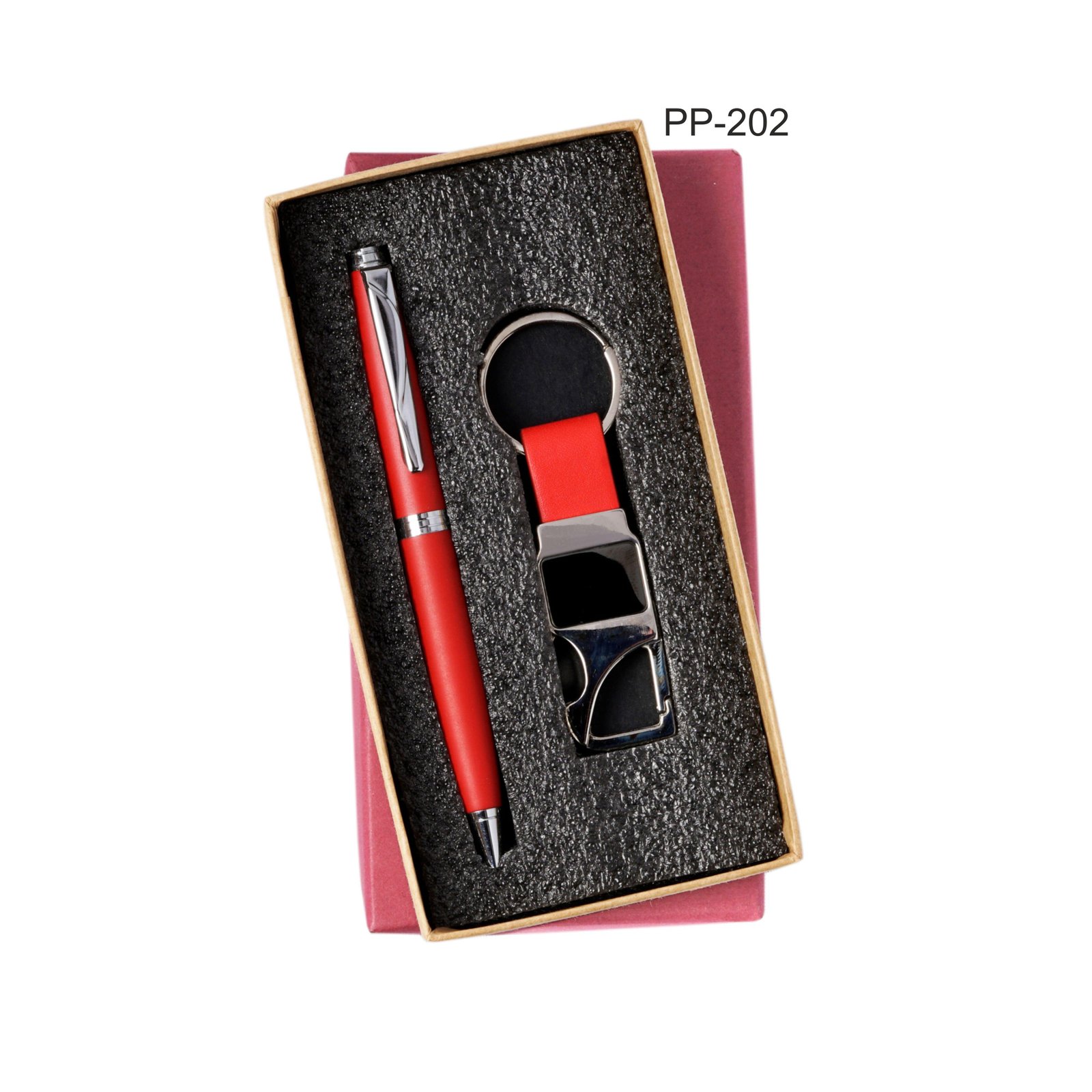 PP202 Corporate Combo Red (Pen, Keychain)-220110