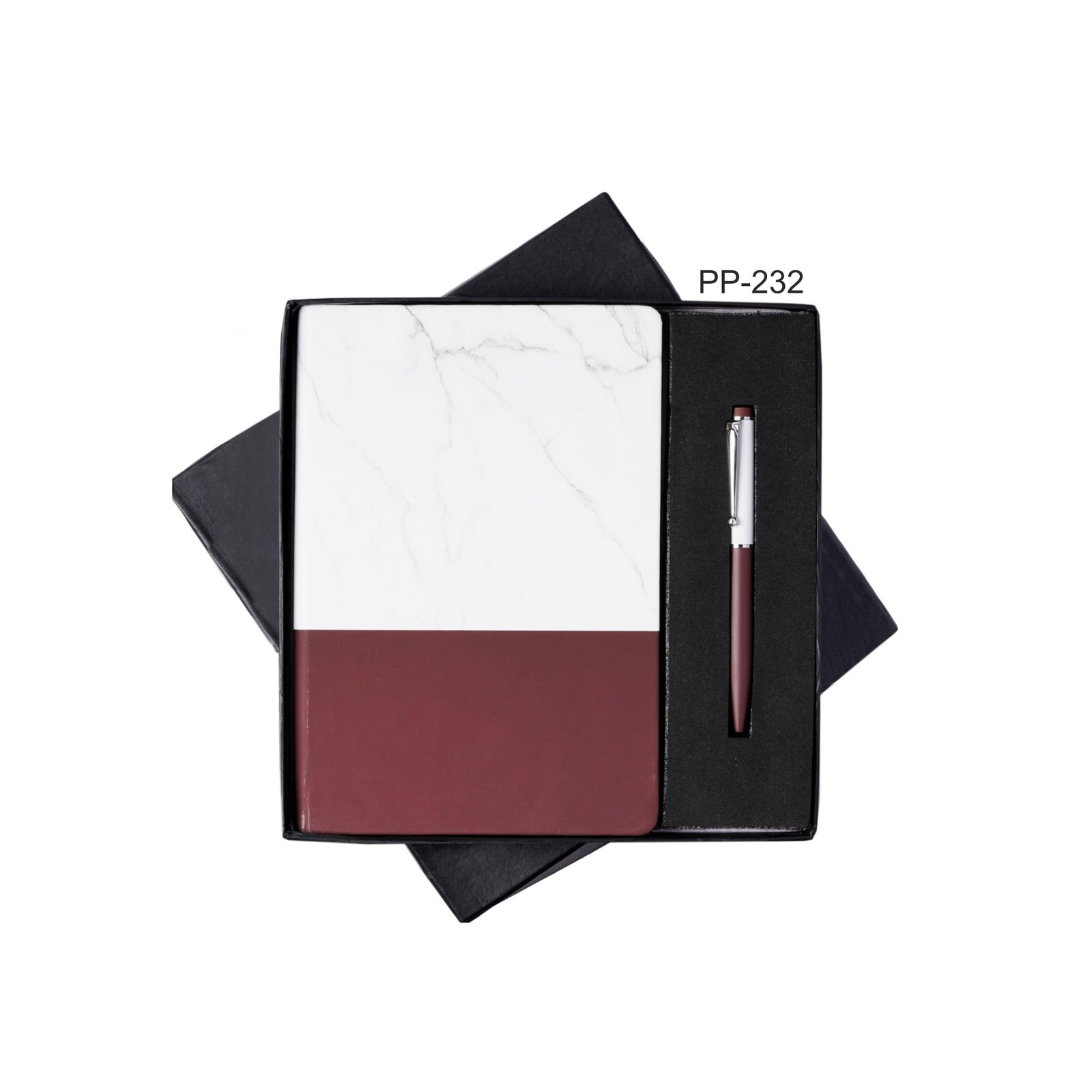 PP232 Corporate Combo White Purple (Pen, Diary)-404202