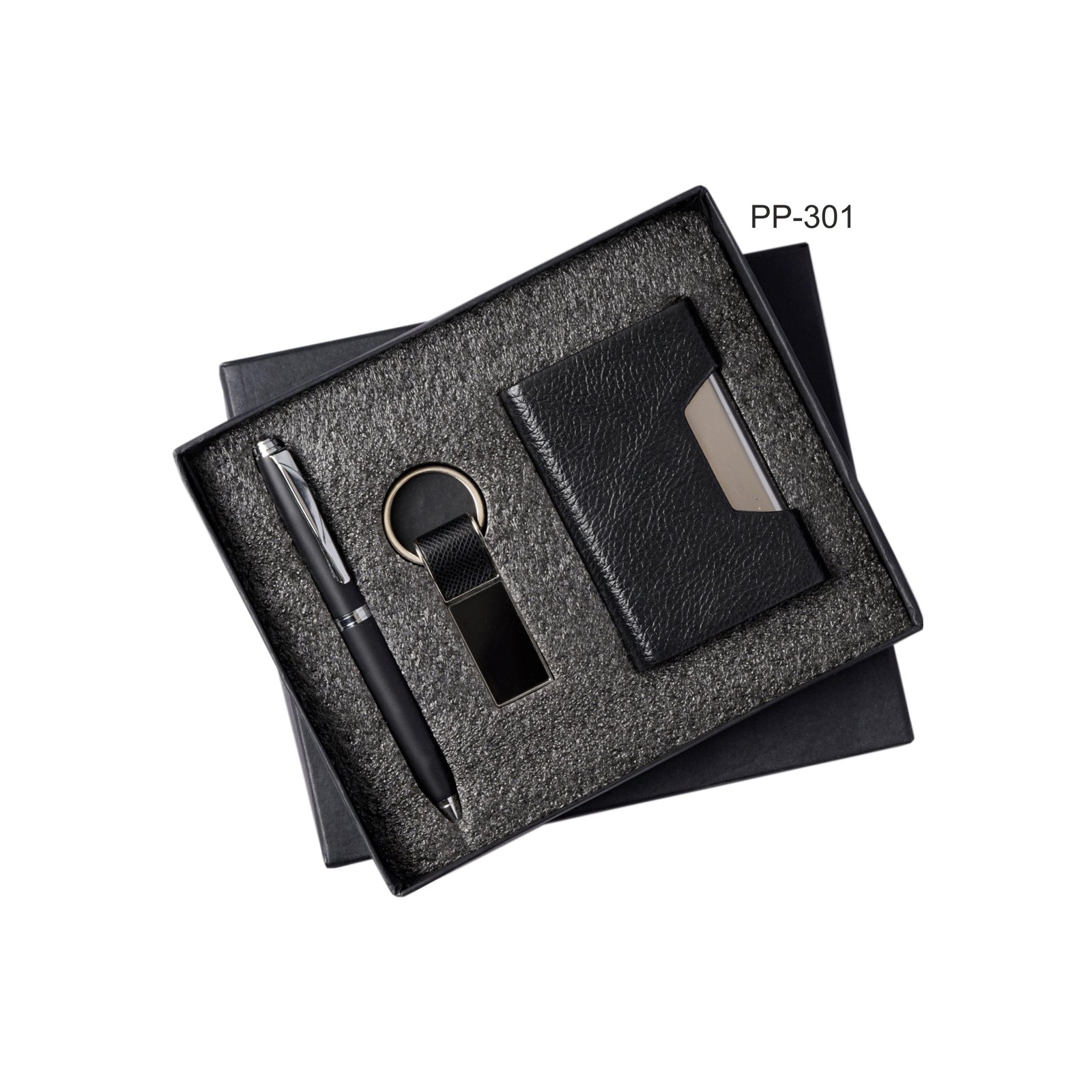 PP301 Corporate Combo Black (Pen, Keychain, Card Holder)-334167