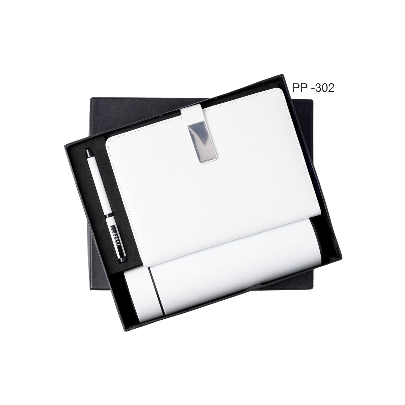 PP302 Corporate Combo White (Pen, Diary, Bottle)-862431