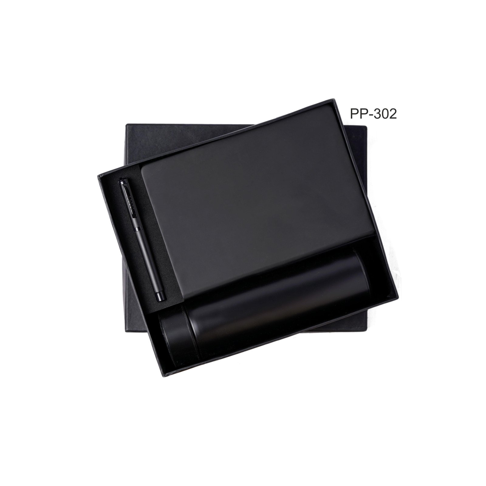 PP302 Corporate Combo Black (Pen, Diary, Bottle)-862431