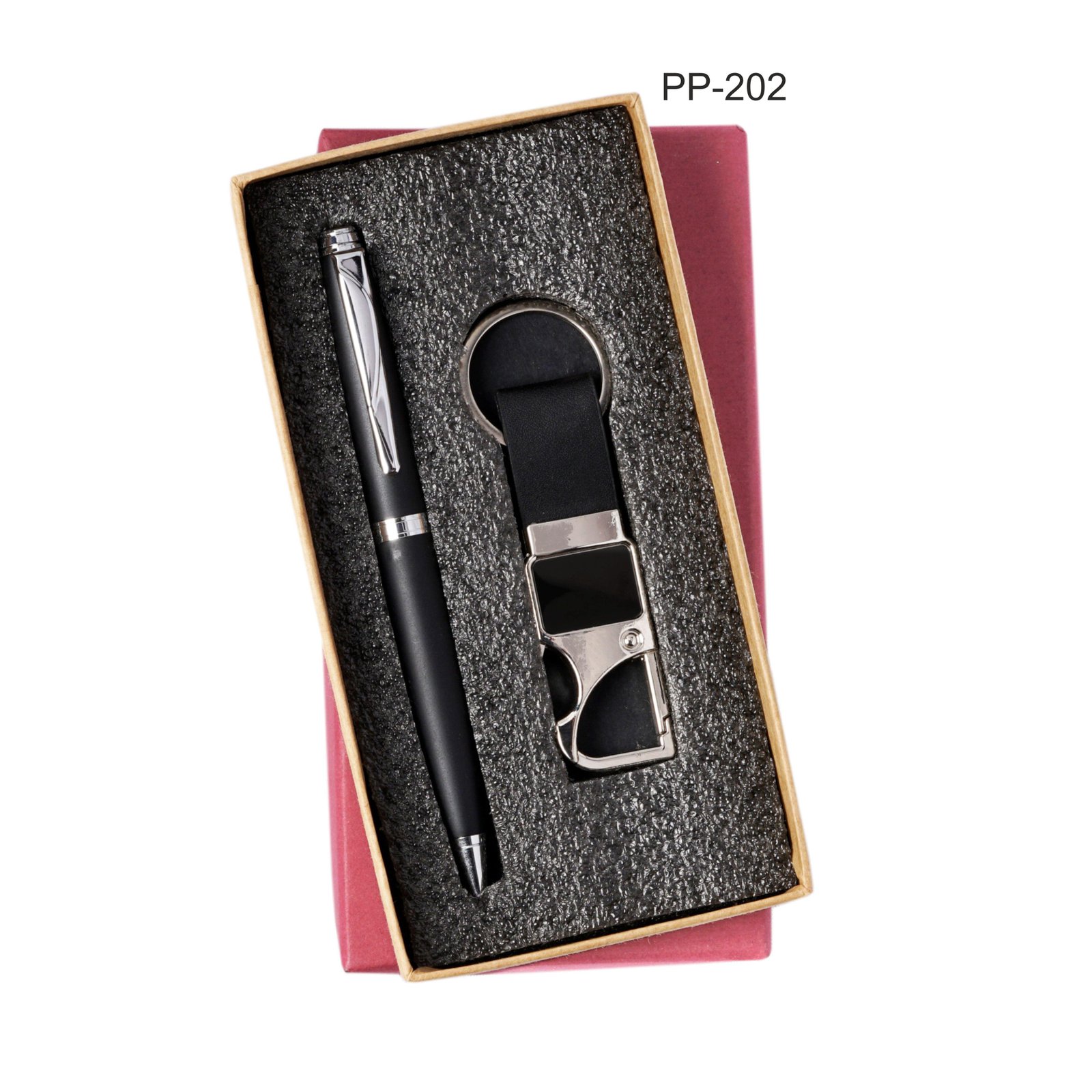 PP202 Corporate Combo Black (Pen, Keychain)-220110