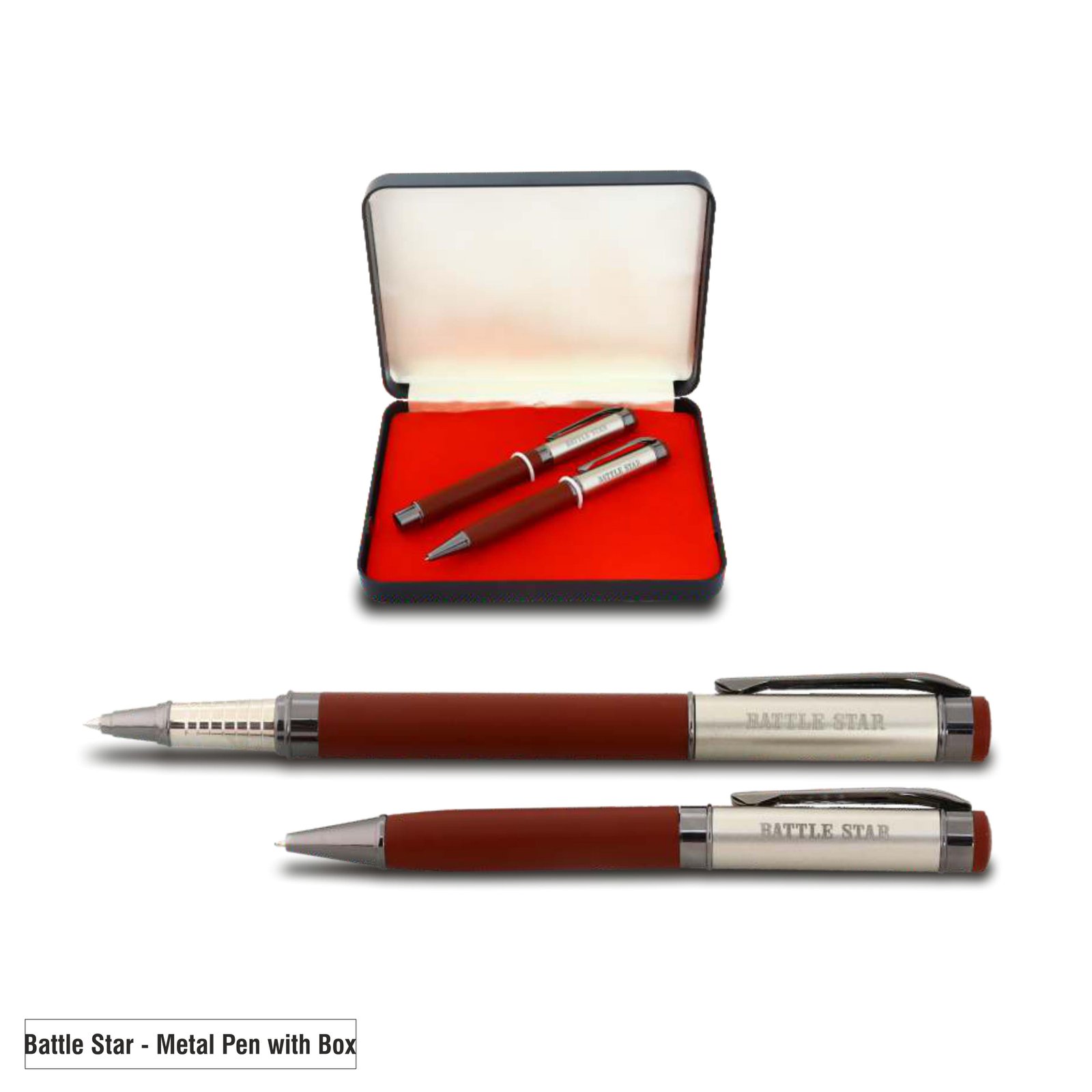 Battle Star Metal Pen with Box-656328